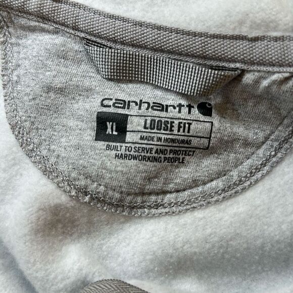 Carhartt Full Zip Hoodie Mens XL Gray Loose Fit Workwear Outdoor Casual TS0122-M - Picture 5 of 7
